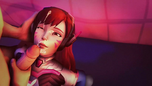 D.Va Overwatch Parody: Intense Cum on Face preview