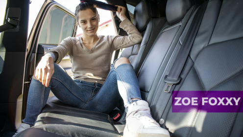 Zoe Foxxy - Brunette teen backseat fucking preview