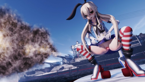 Shimakaze Live Fire Dildo in Hot XXX Parody preview