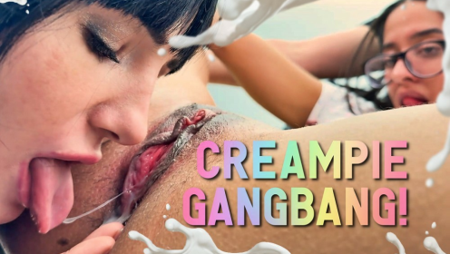 Nasty Whore And A Perfect Pussy Creampie Gangbang preview