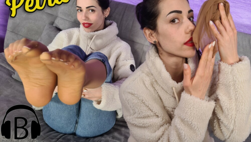 Gorgeous Petra In Knee-High Nylons And Super Cozy Slippers preview