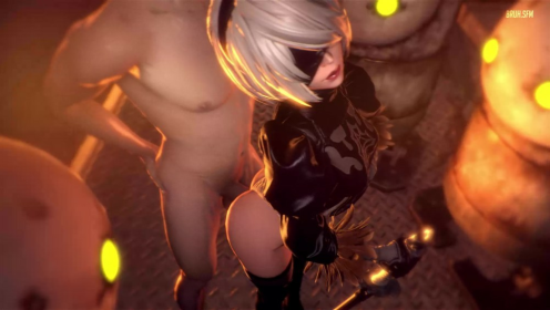 2B in Nier Automata XXX Parody Robot Action preview