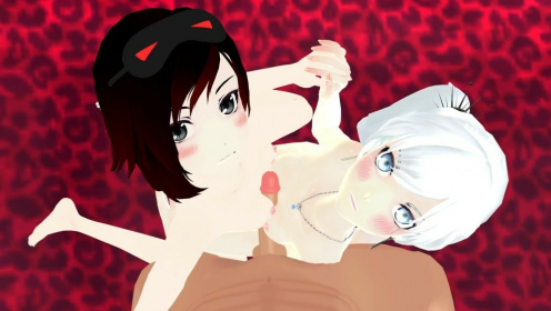 RWBY Parody: Weiss & Ruby in Wild Threesome preview