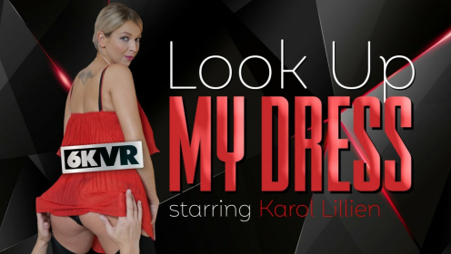 Karol Lilien Upskirt Tease in Red Dress VR preview