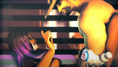 Sombra and McCree in Legs Up Overwatch Parody preview