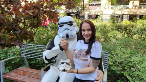Jennifer Mendez in Star Wars VR Dark Side Thrill preview