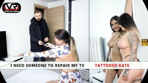 Tattooed Kate Fixes TV in Steamy VR Encounter preview