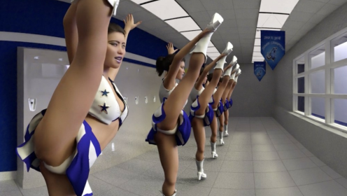 Cheerleader Fantasy in Stunning 4K CGI preview
