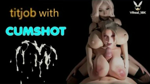 Titjob with facial cumshot on huge tits - Threesome featuring two blondes (A XXX Parody) preview