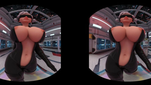 Animated Sexy Babe in VR: Stunning Front Walk preview