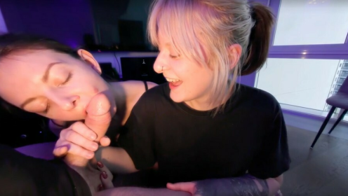 Rebeka Ruby & Brilla in Hot Double Blowjob VR preview