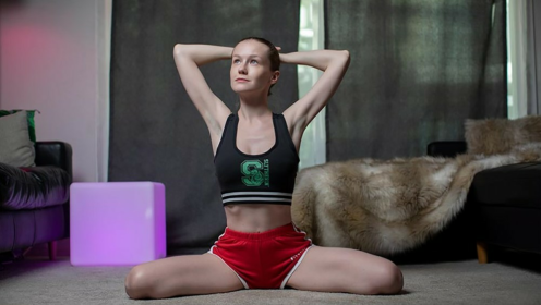 Emily Bloom Stretching in Sensual Solo Action preview