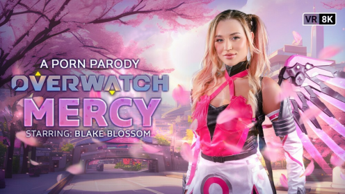 Blake Blossom in Overwatch Mercy VR Cosplay preview