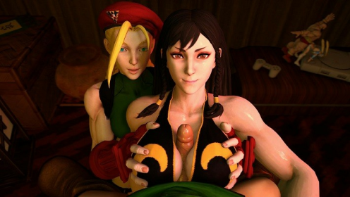 Street Fighter XXX Parody: Cammy & Chun Li Action preview