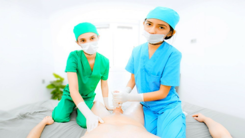 2 Student Nurses Jerk you off - Semen Extraction preview