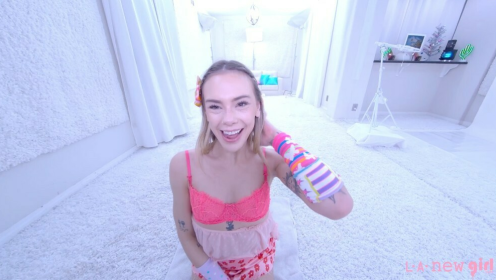 Hot Blonde Teen Dylan Moore Strips in Studio