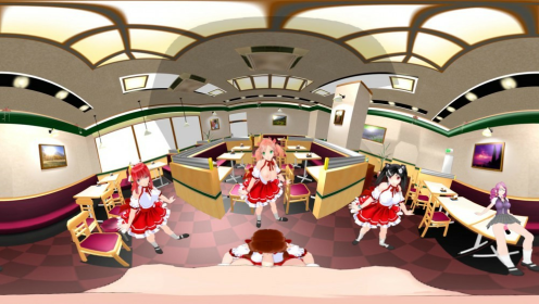 Sexy Anime Girls Cafe Dance with Hot Action preview