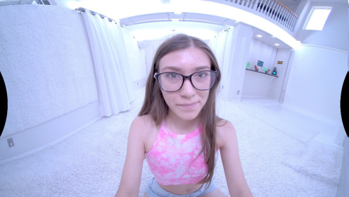 New Teen Brunette Model Strips for You - Ali Jones in 8K VR preview
